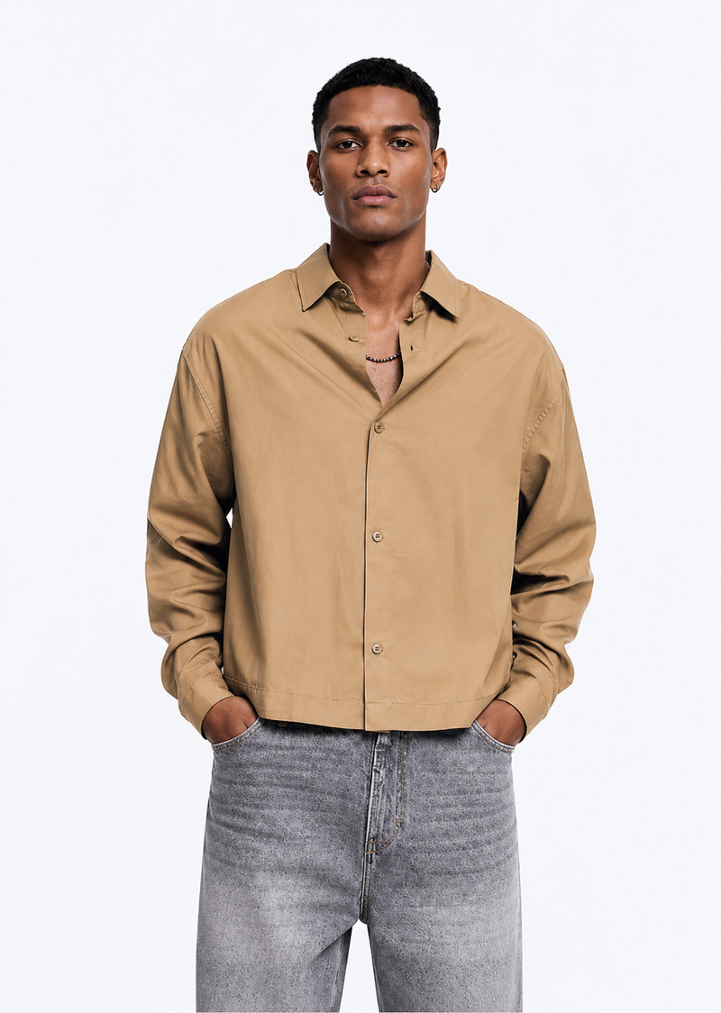 Chemise Oversize Carrée — MEX Or Camel
