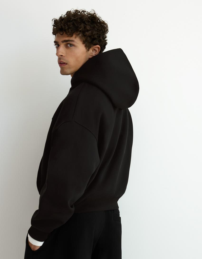 Hoodie Oversize Structuré — MEX Noir