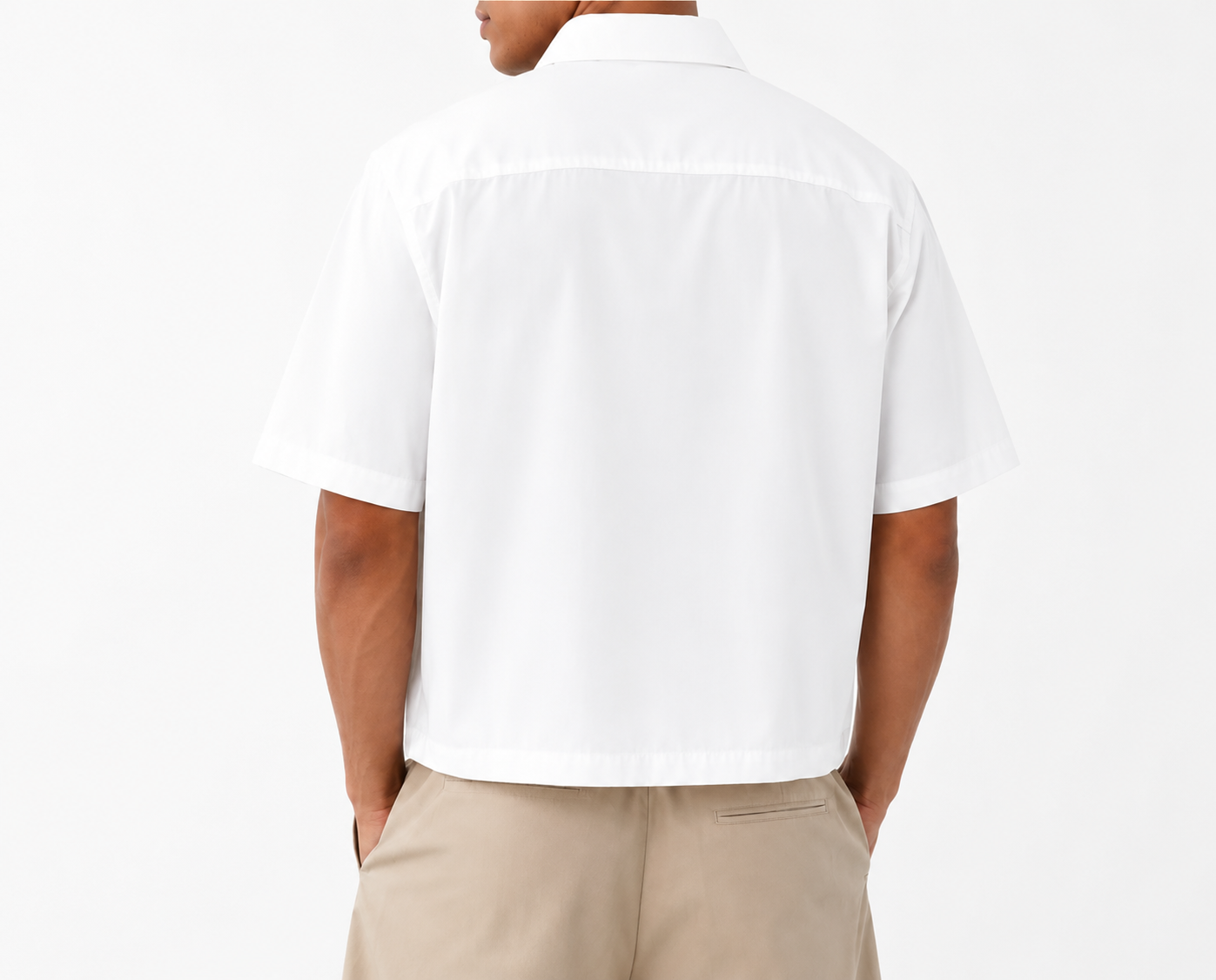 Chemise manches courtes homme blanche à coupe boxy — MEX