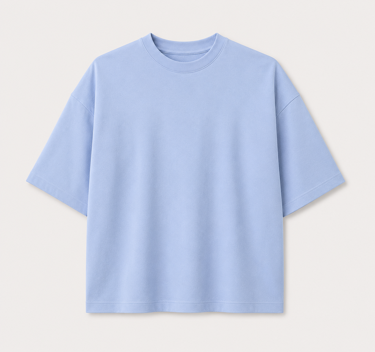 T-shirt Oversize Col Rond — MEX Bleu Ciel