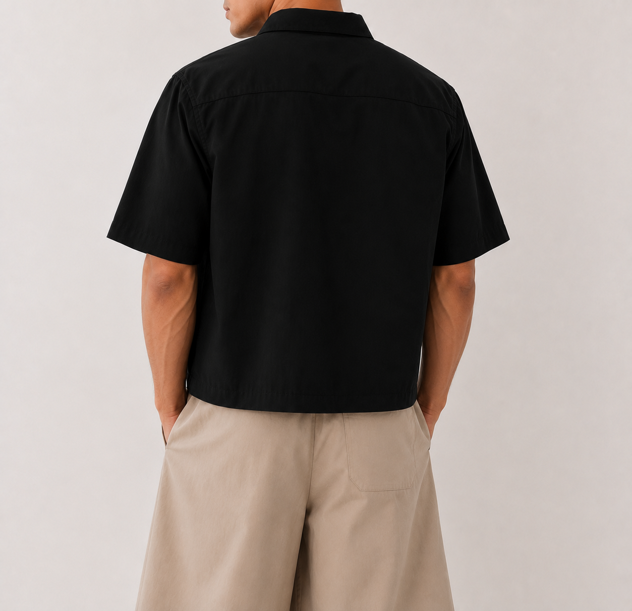 Chemise Boxy Manches Courtes — MEX Noir