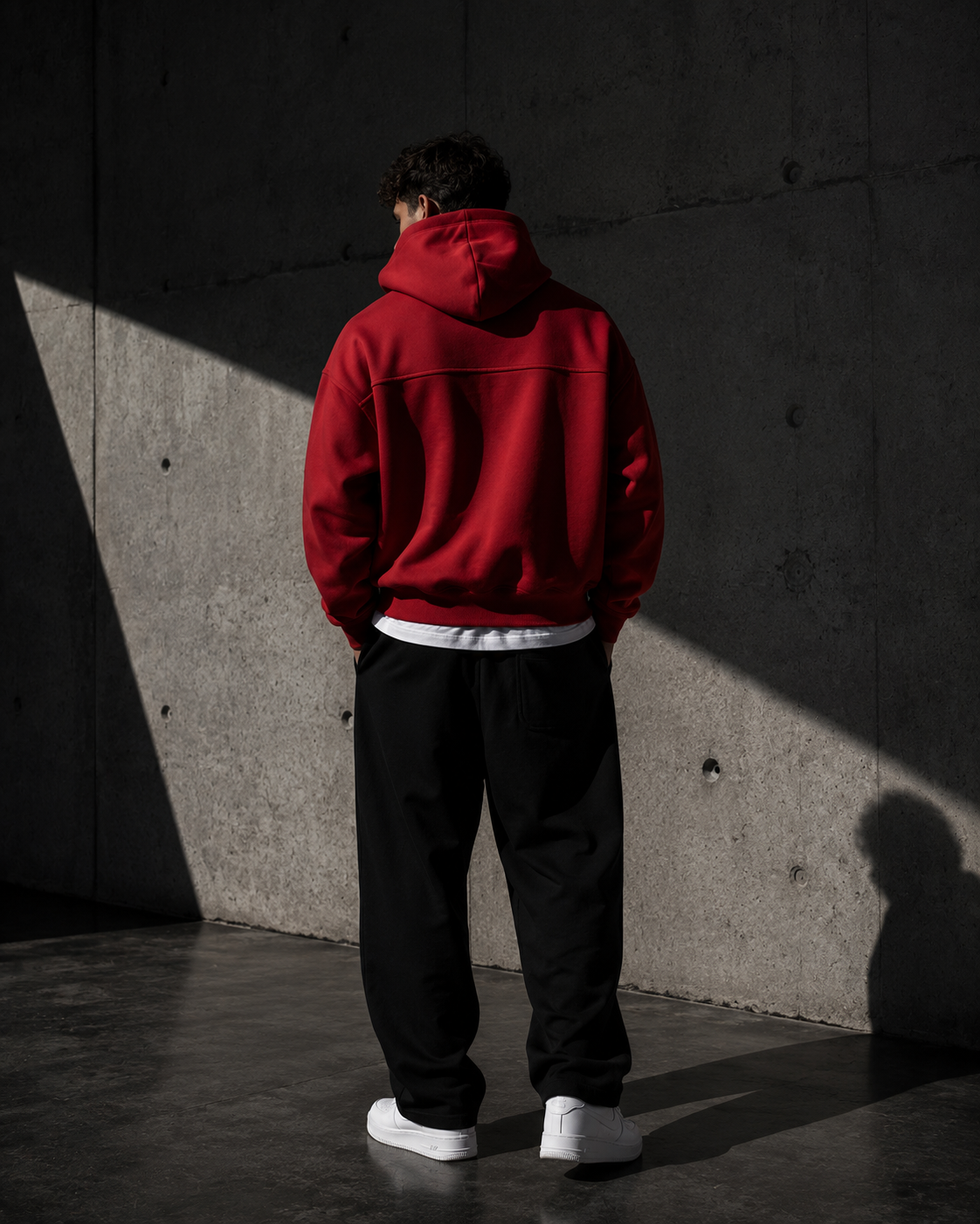 Oversized Hoodie Strukturiert — MEX Rot