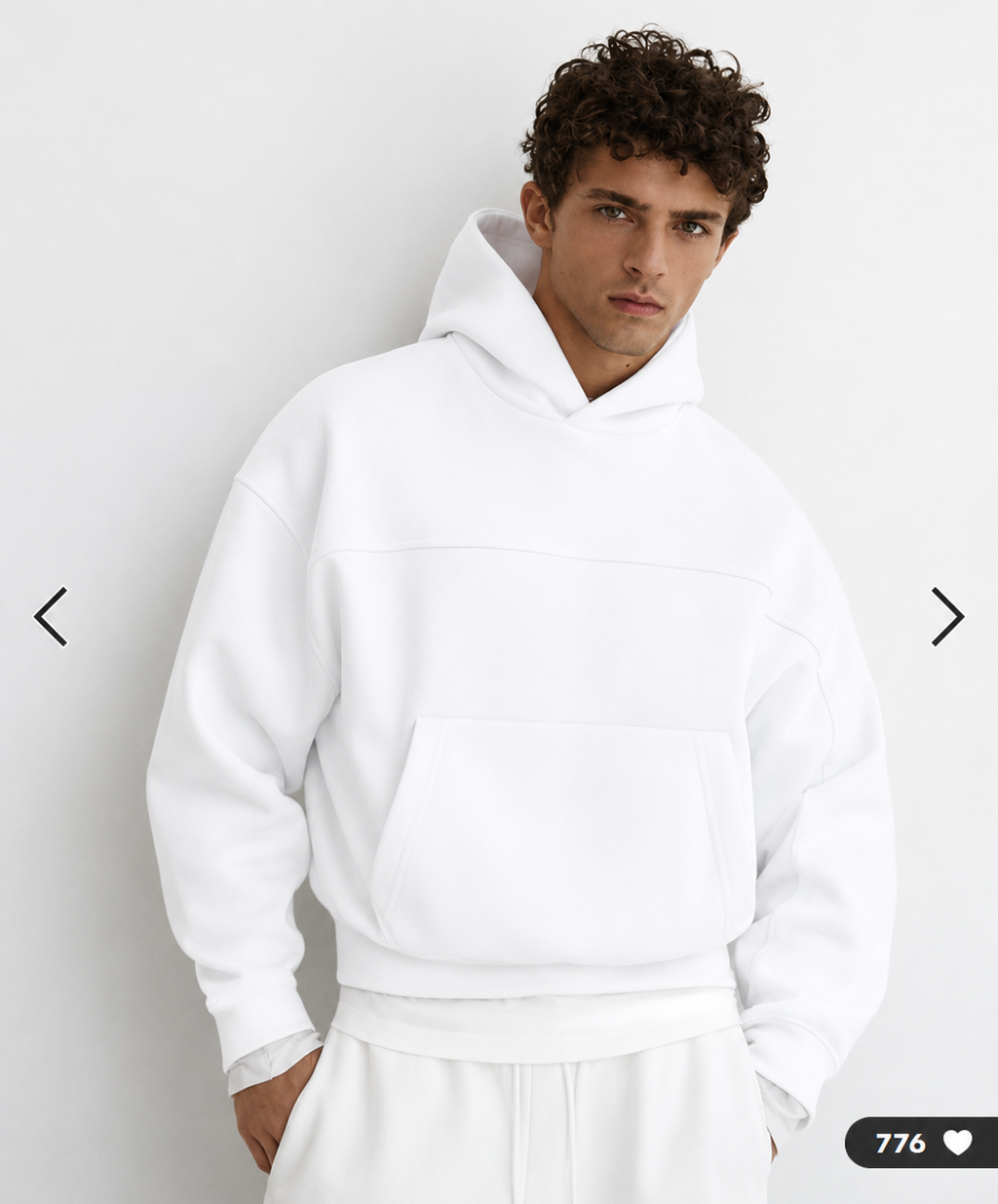 Hoodie Oversize Structuré — MEX Blanc