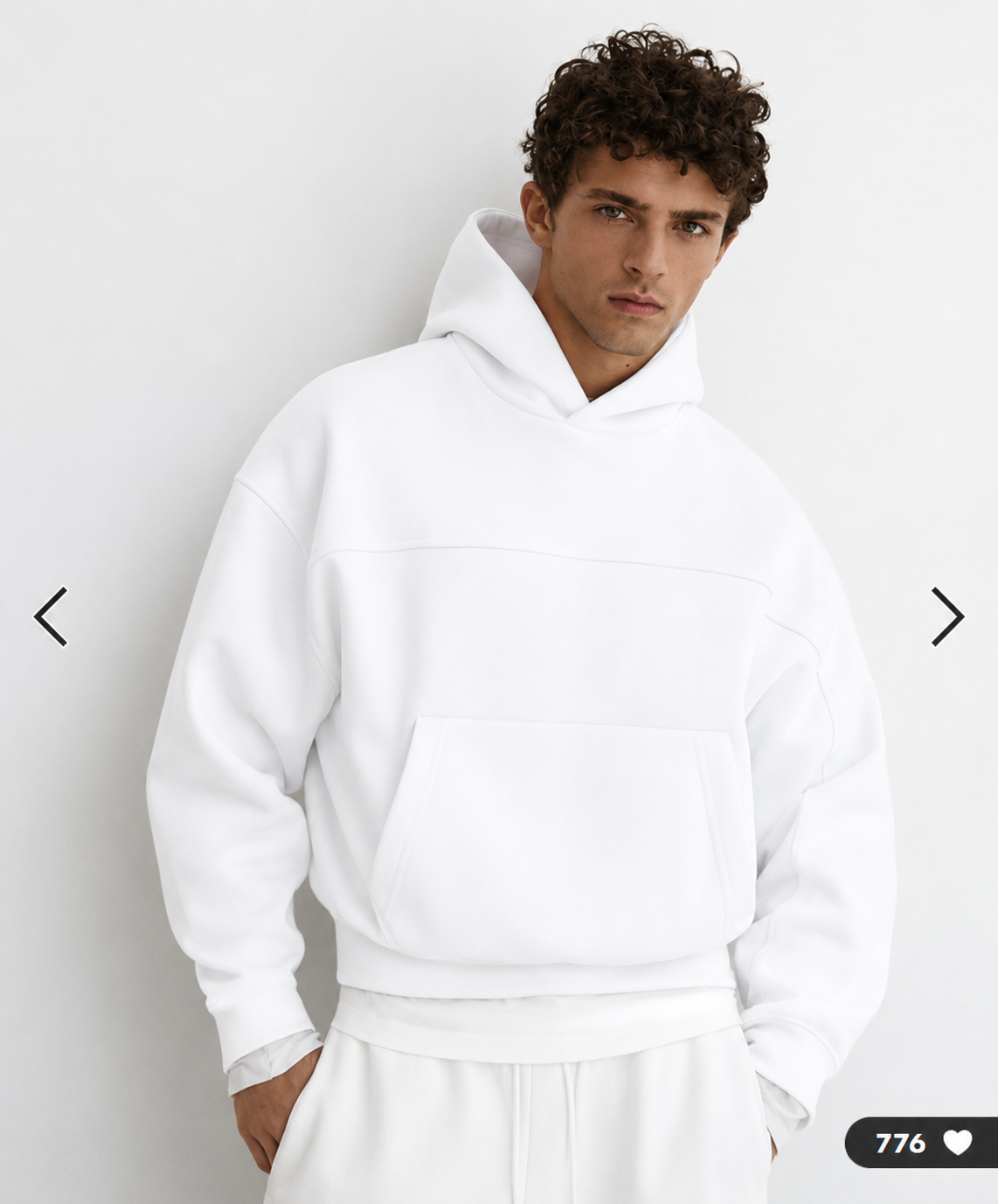 Strukturierter Oversize Hoodie – MEX Weiß