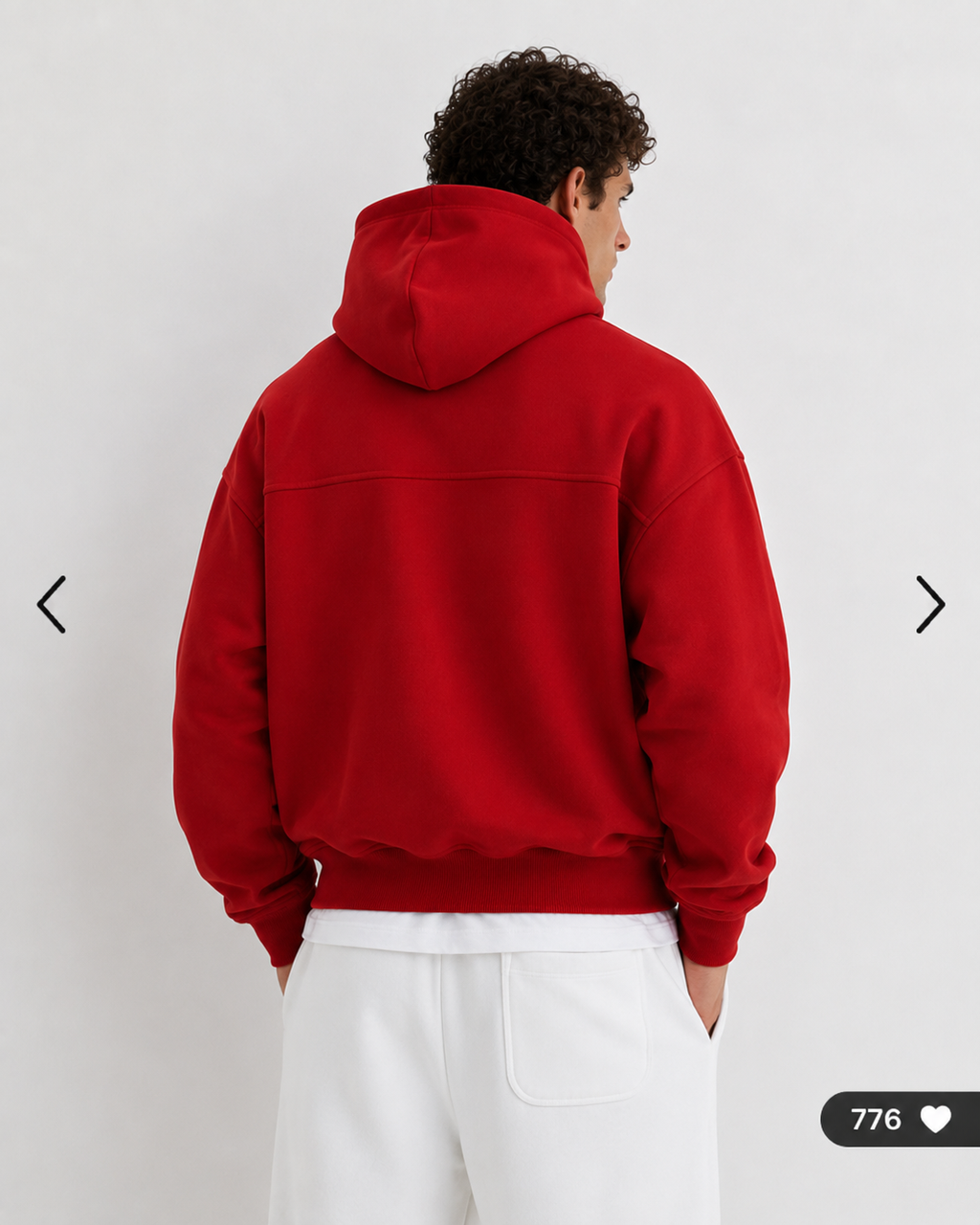 Hoodie Oversize Structuré — MEX Rouge