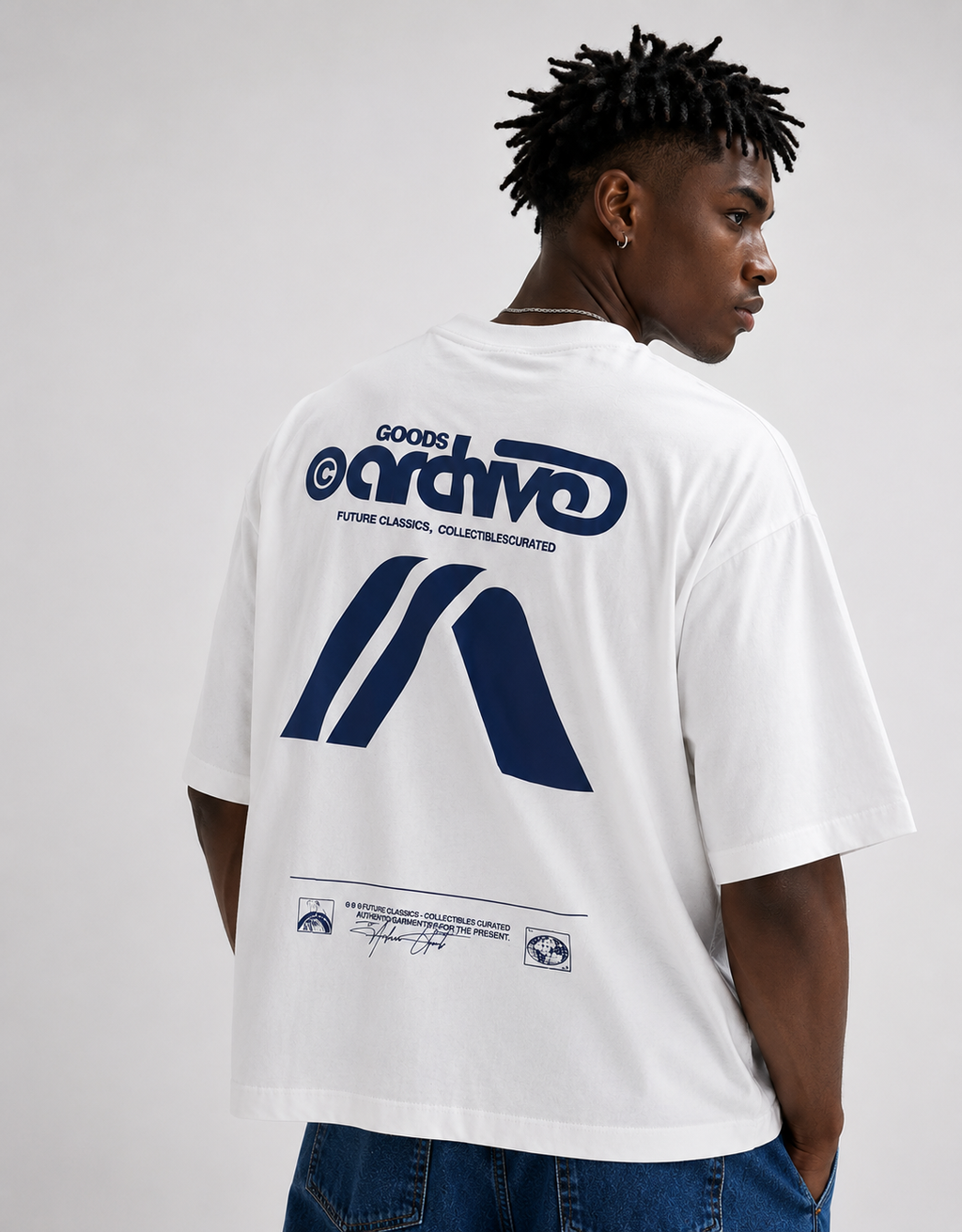 T-shirt Oversize Imprimé Dos — MEX Blanc