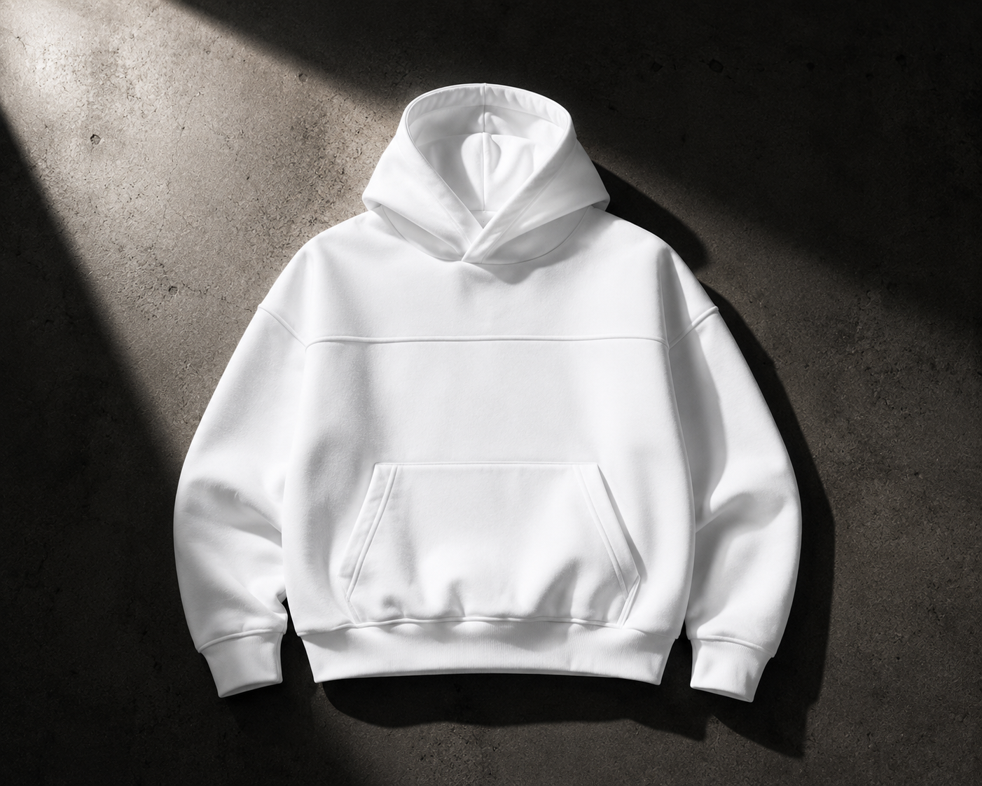 Strukturierter Oversize Hoodie – MEX Weiß