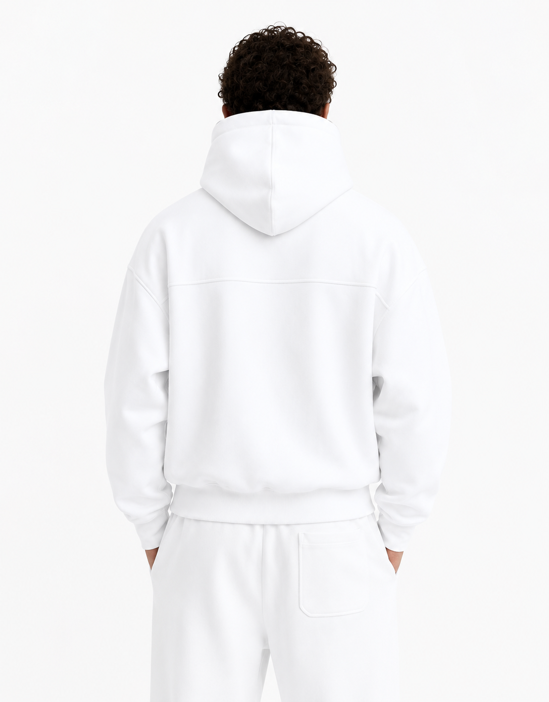 Hoodie Oversize Carré — MEX Blanc