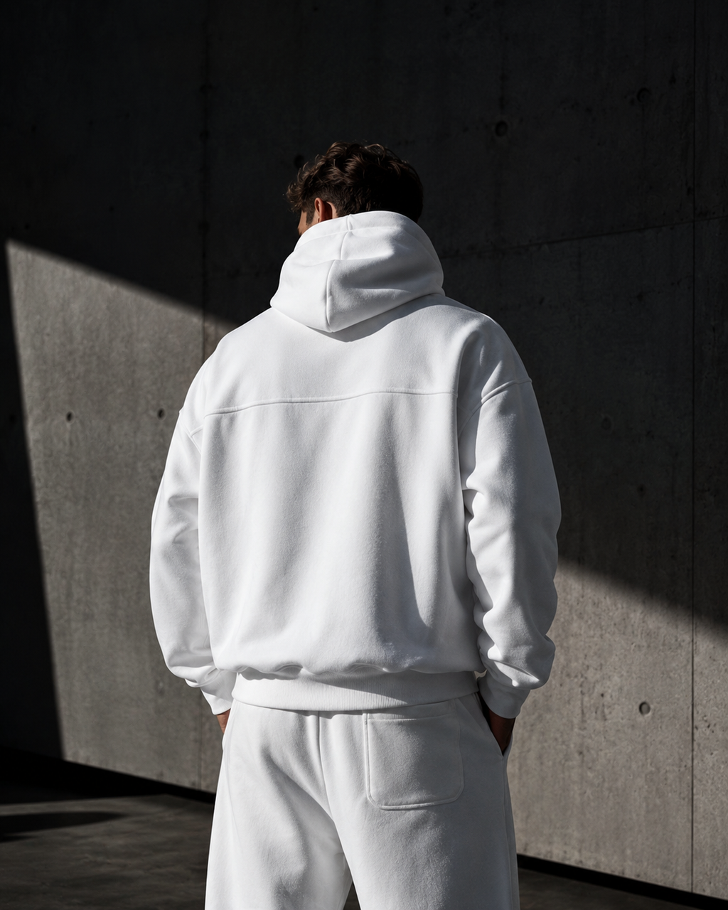Hoodie Oversize Structuré — MEX Blanc