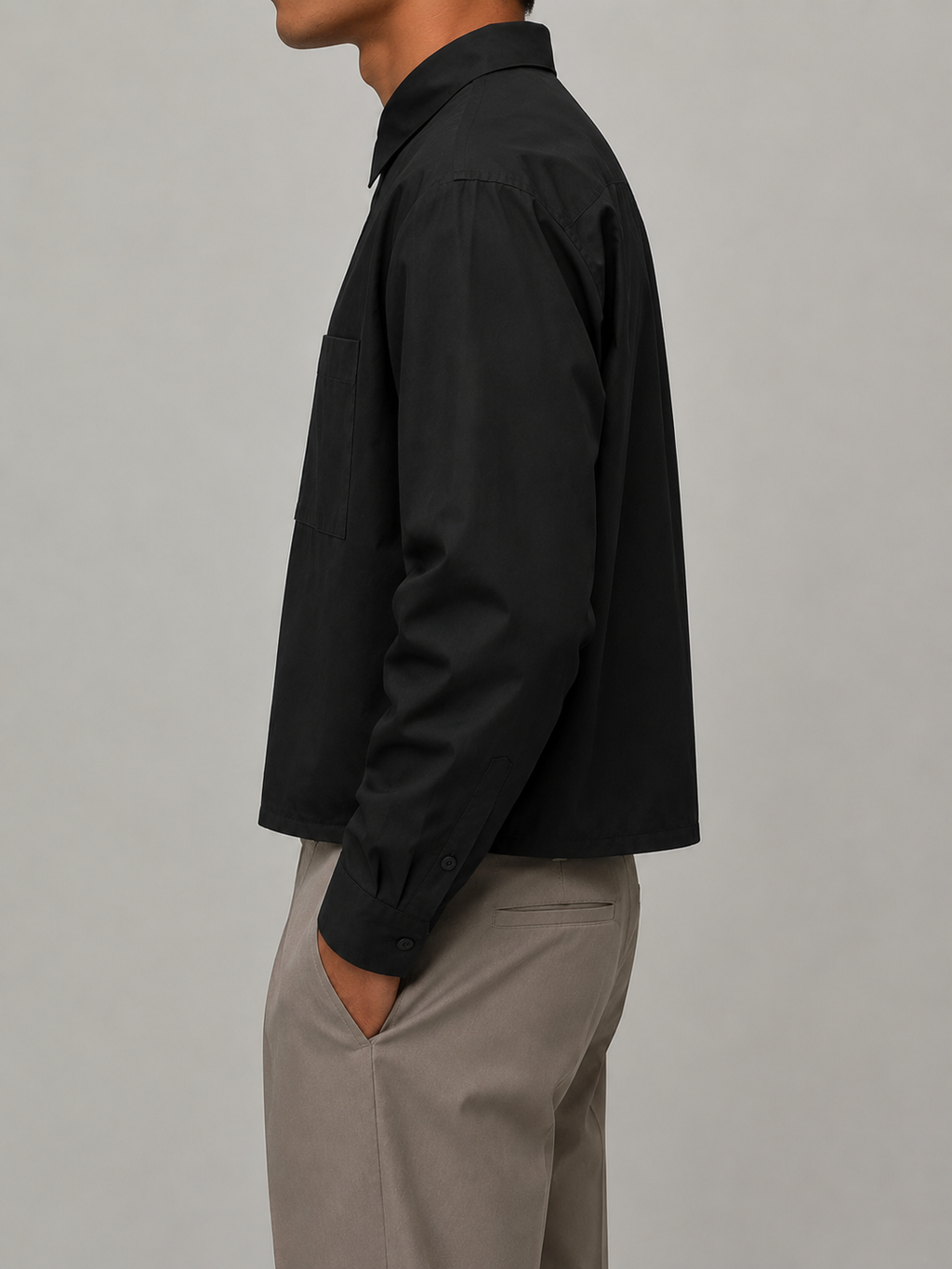 Surchemise Utility Poches Plaquées — MEX Noir