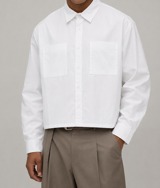 Surchemise Utility Poches Plaquées — MEX Blanc