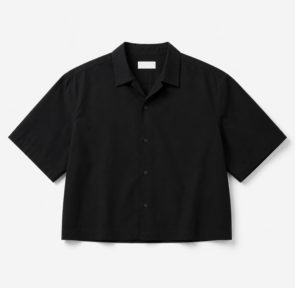 Chemise Boxy Manches Courtes — MEX Noir