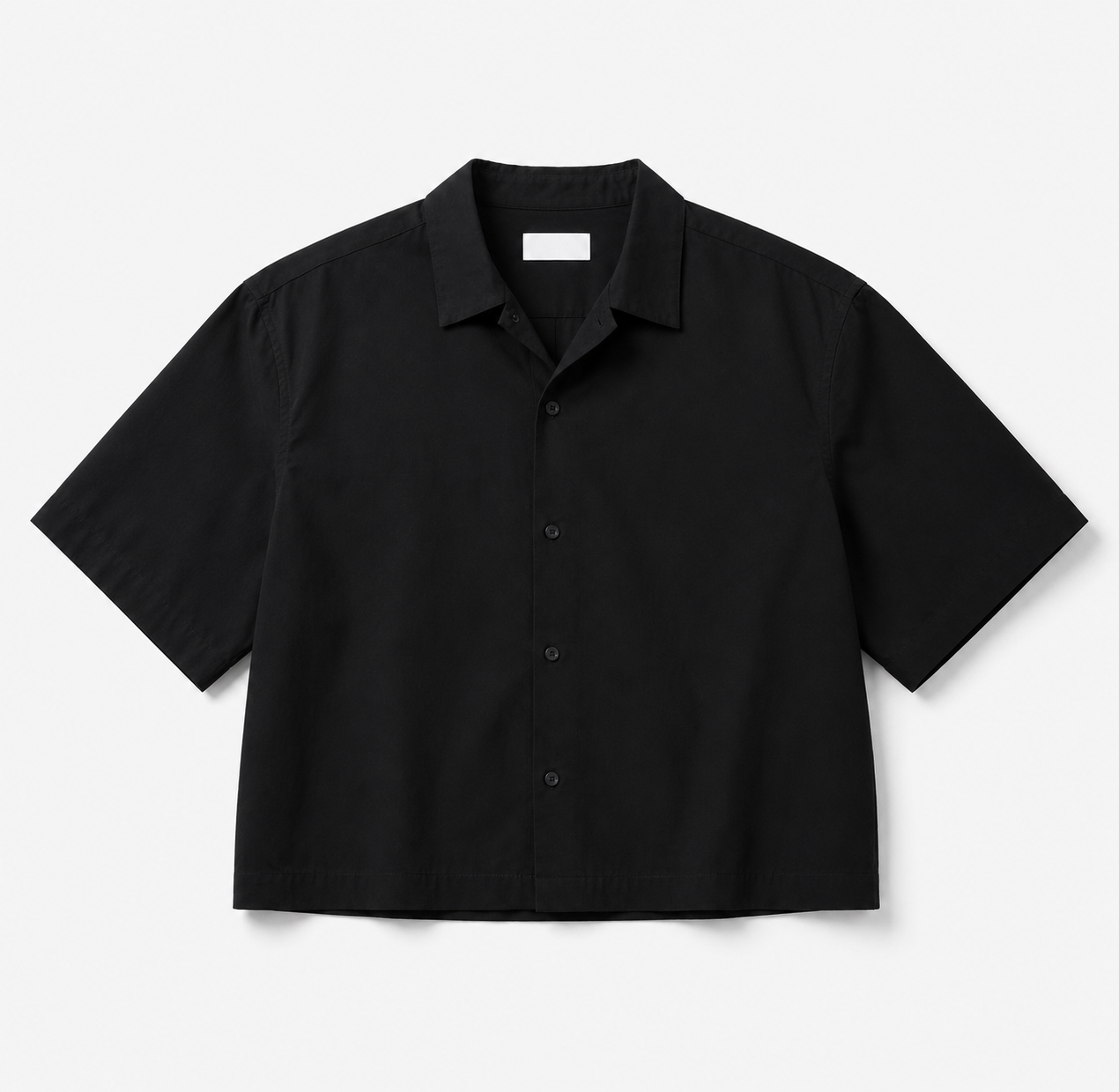 Chemise Boxy Manches Courtes — MEX Noir