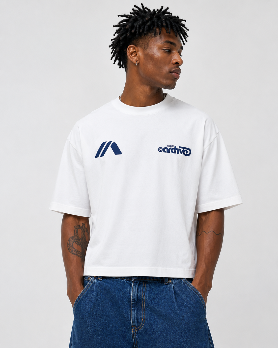 T-shirt Oversize Imprimé Dos — MEX Blanc
