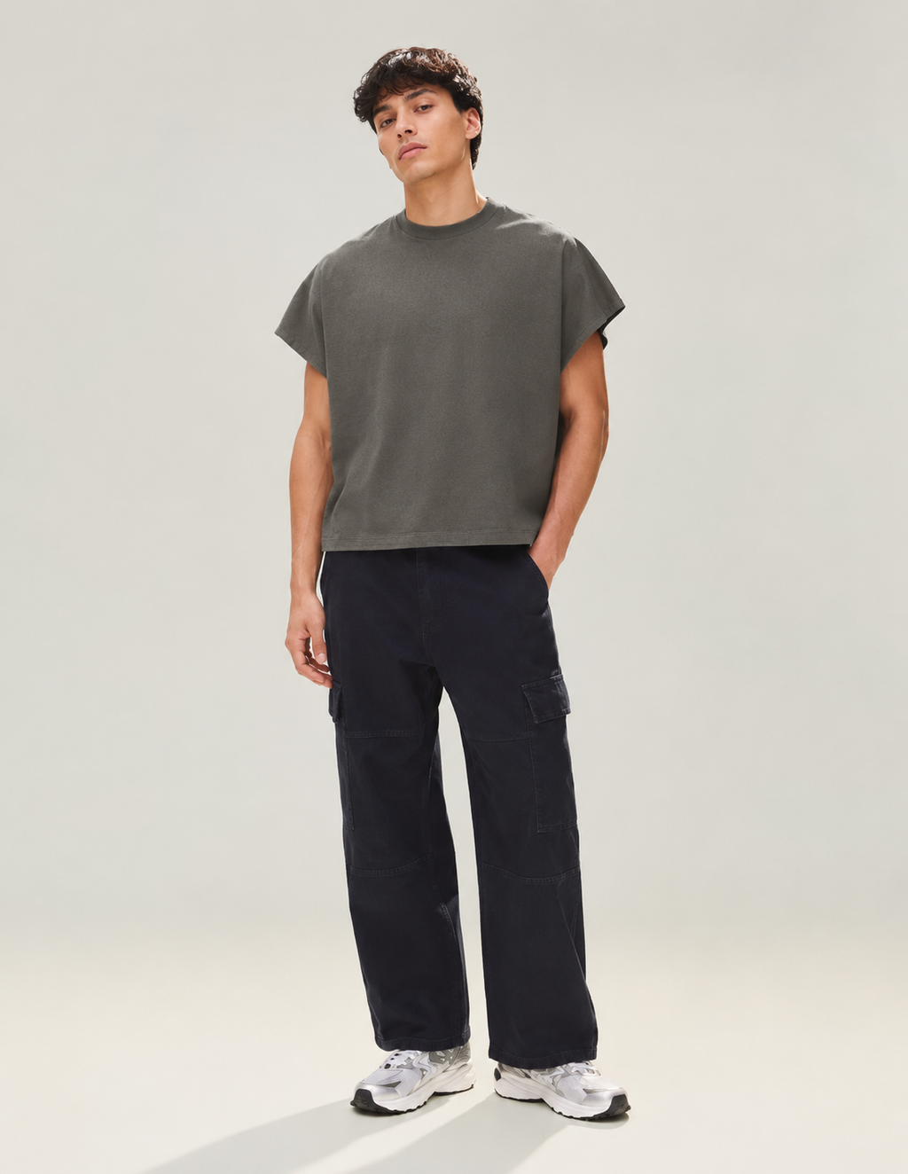 T-shirt Sans Manches Imprimé Dos — MEX Kaki