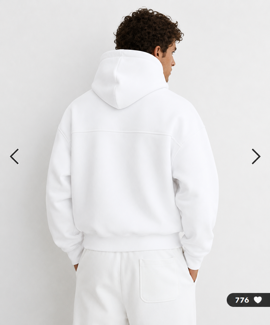 Hoodie Oversize Structuré — MEX Blanc