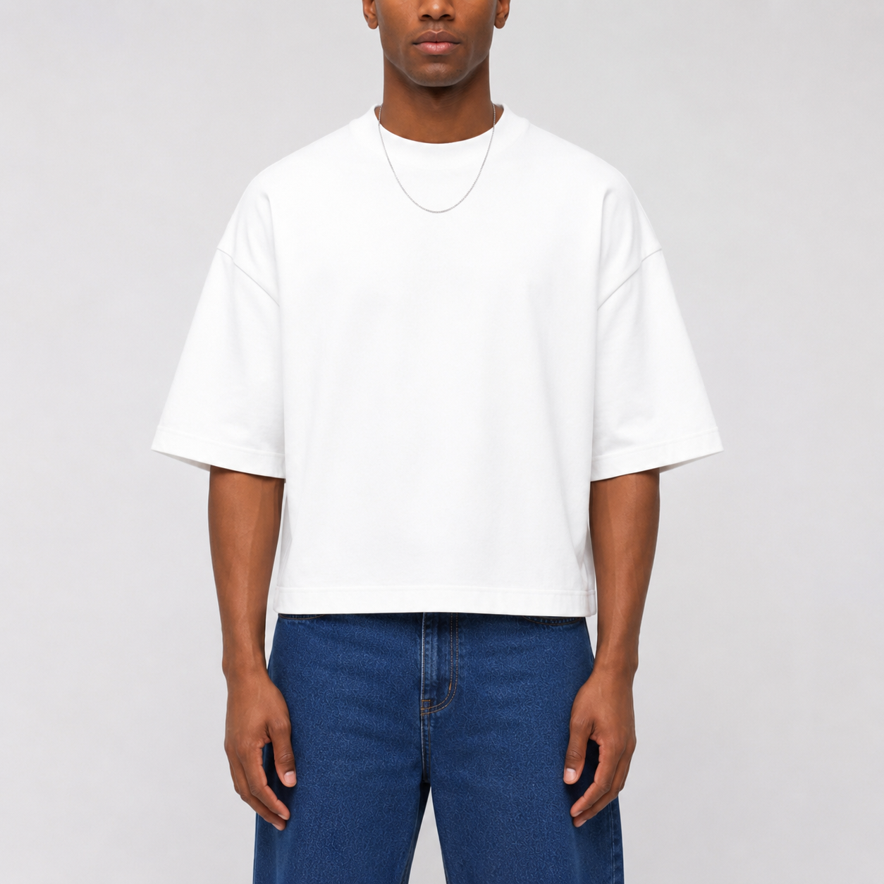 T-shirt Oversize Carré — MEX Blanc